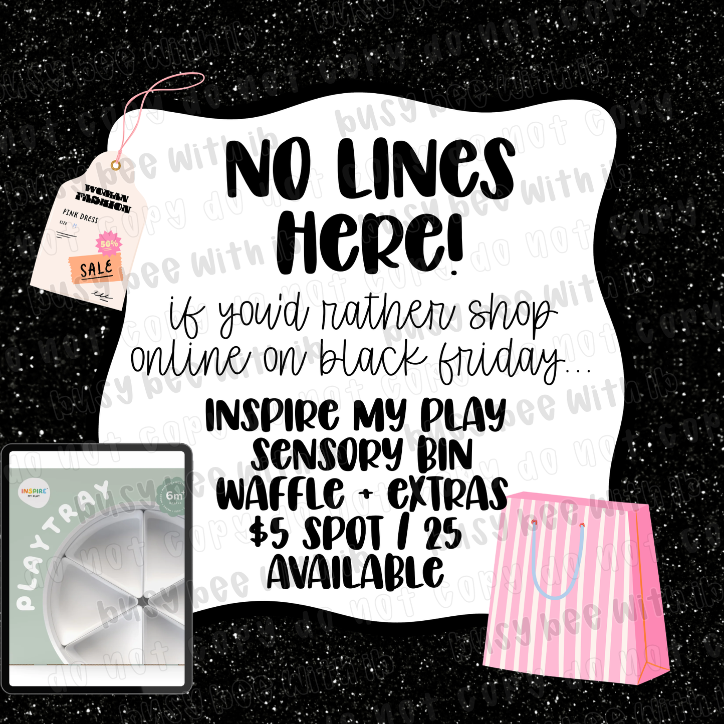 Inspire My Play Sensory Bin Waffle + Extras