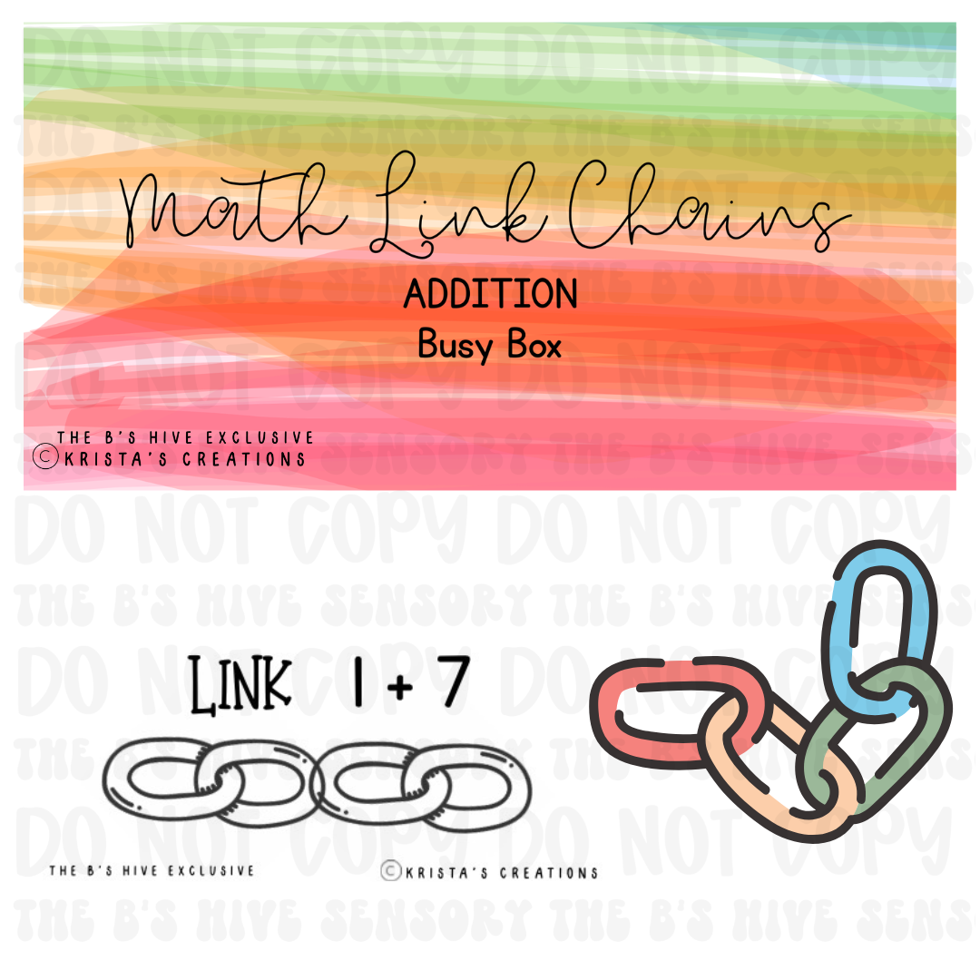 Math Link Chain: Addition Task/Busy Box