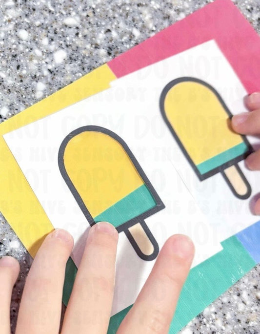 Popsicle Color Match Task Box