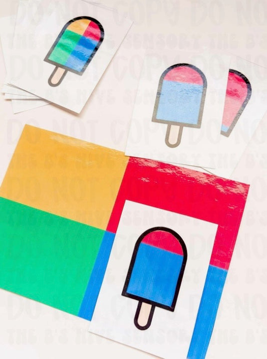 Popsicle Color Match Task Box